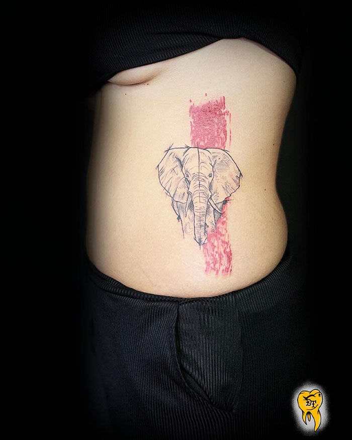 Elephant Head Tattoo