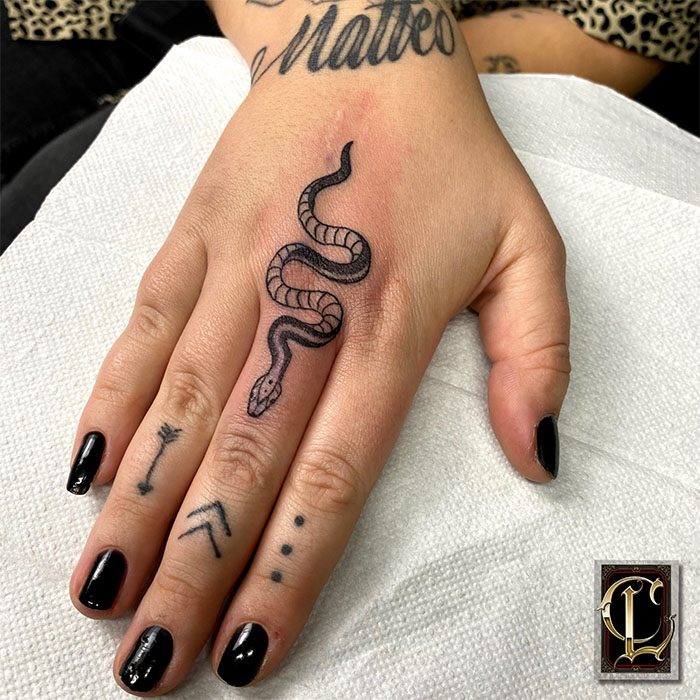 Tattoo Hand Snake