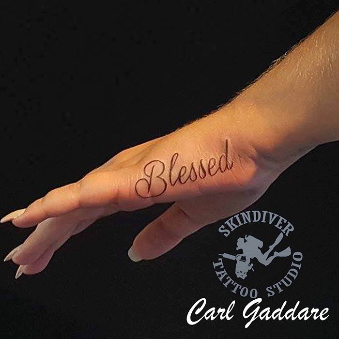 Tattoo Text on Hand