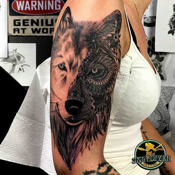 mandala tatuering wolf varg tatuerare kung